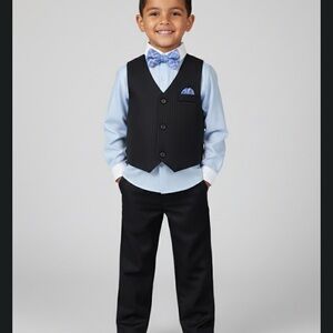 Andrew Fezza Boys' 4-Piece Suit Vest Set Outfit Sz 5